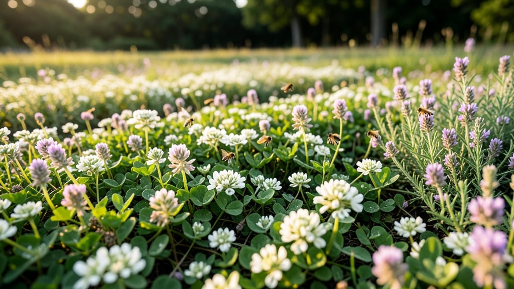 Pollinator-Friendly Clover And Wild Thyme Patch