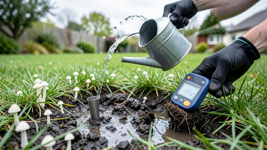 Signs of Overwatered Lawn: Yellowing Grass and Mushroom Spots Revealed