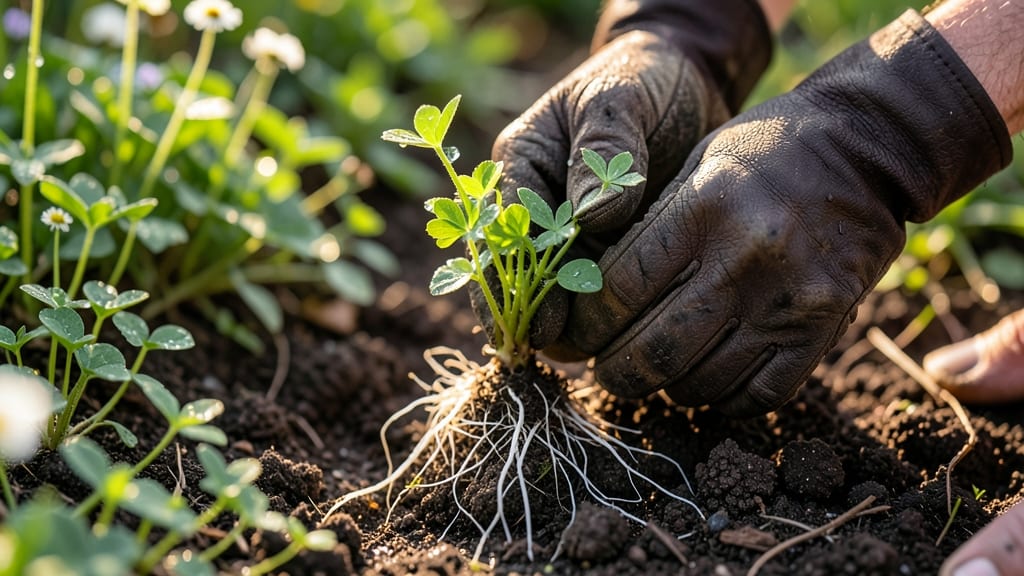 Hand-Pulling with Garden Gloves