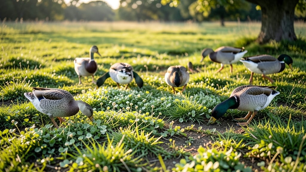 Duck or Goose Grazing