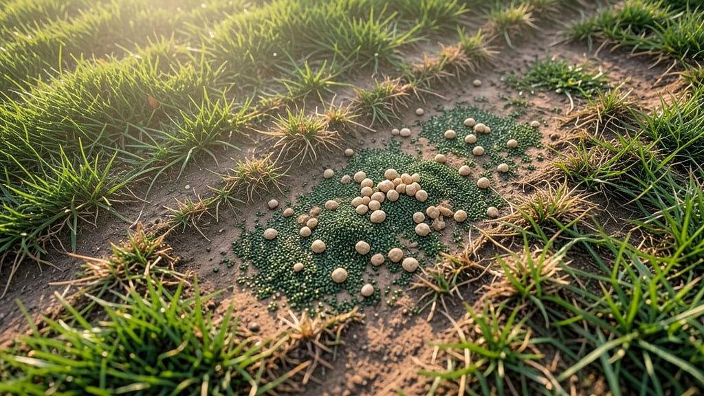 Applying a Grass Seed and Fertilizer Mix